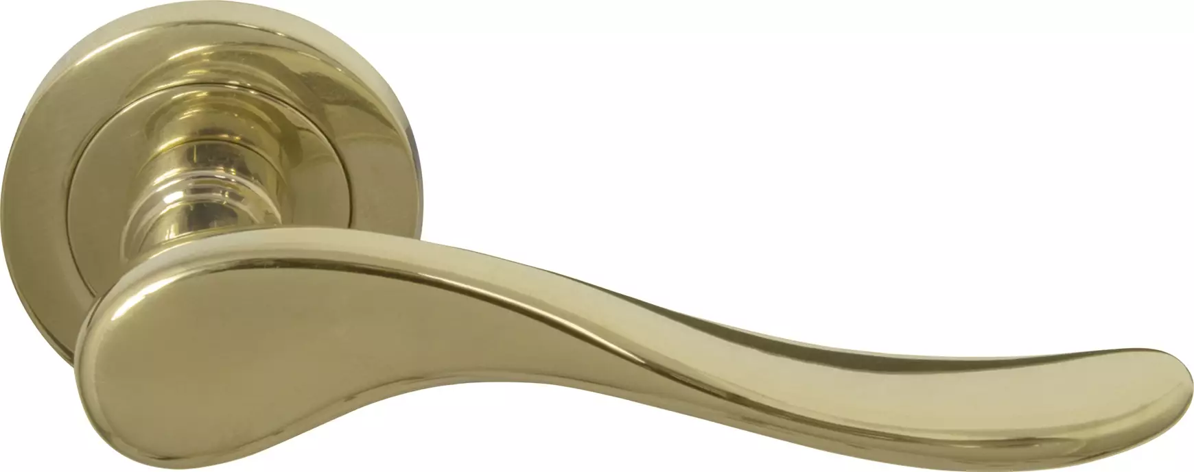 Haven Round Rose Dummy Lever - LH - PB