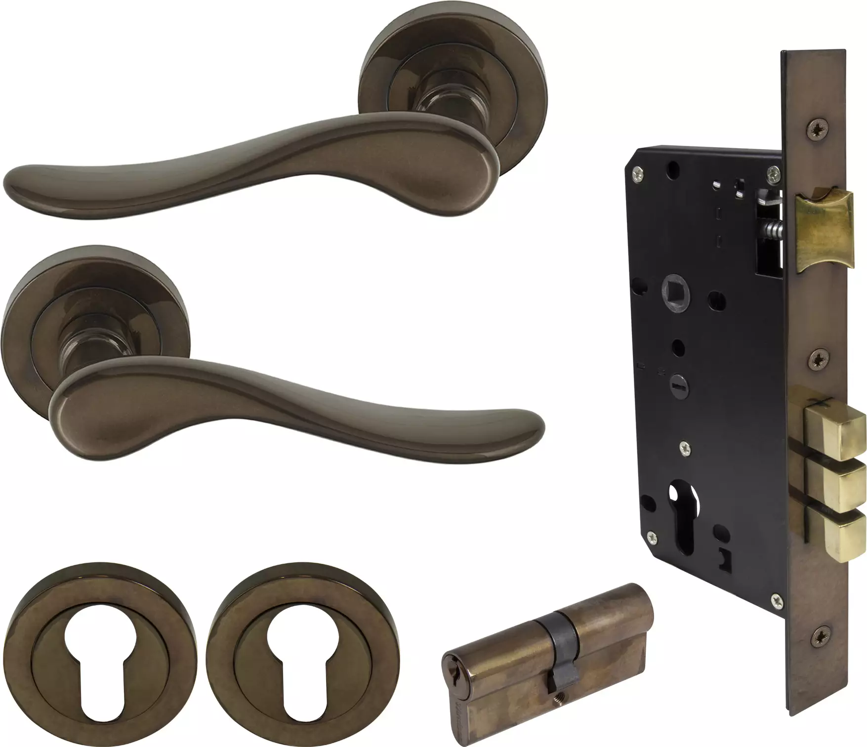 Haven Round Rose Entrance Set - E85 - Key/Key - AB