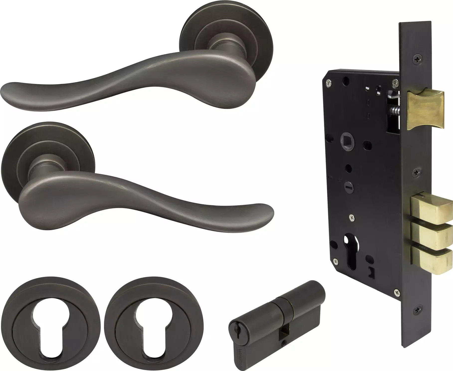 Haven Round Rose Entrance Set - E85 - Key/Key - DRB