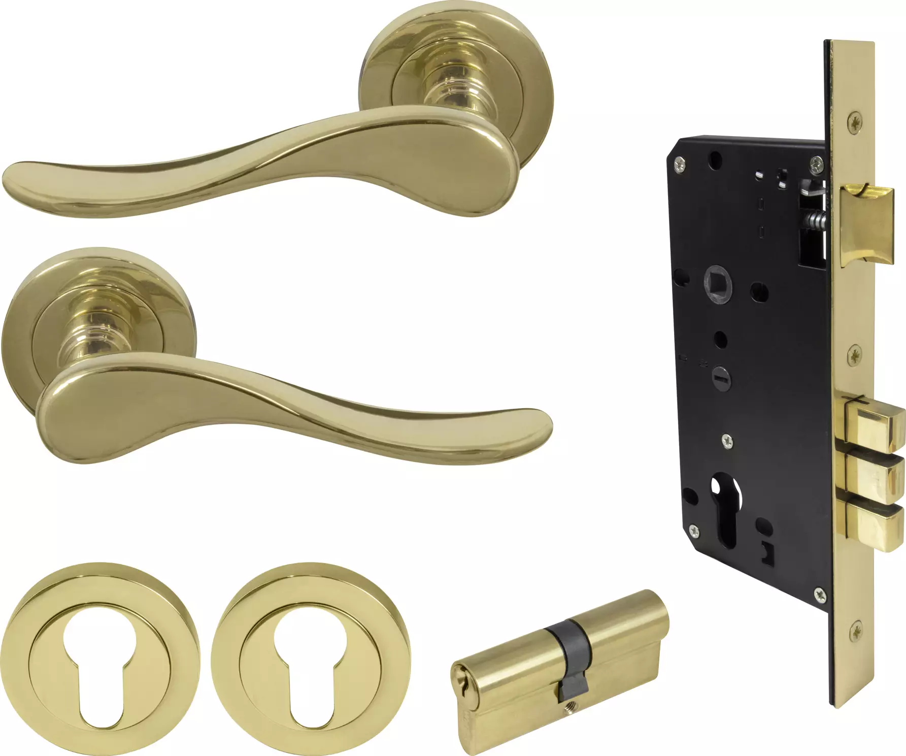 Haven Round Rose Entrance Set - E85 - Key/Key - PB