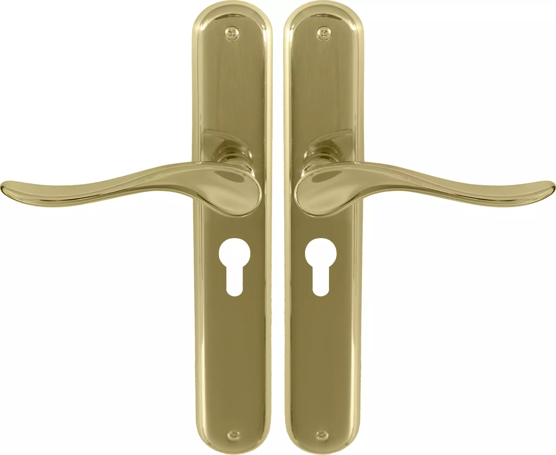 Haven Oval Longplate E48 Keyhole - PB