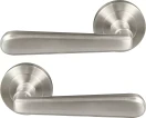 Villa 52mm Round Rose Lever Set - BN
