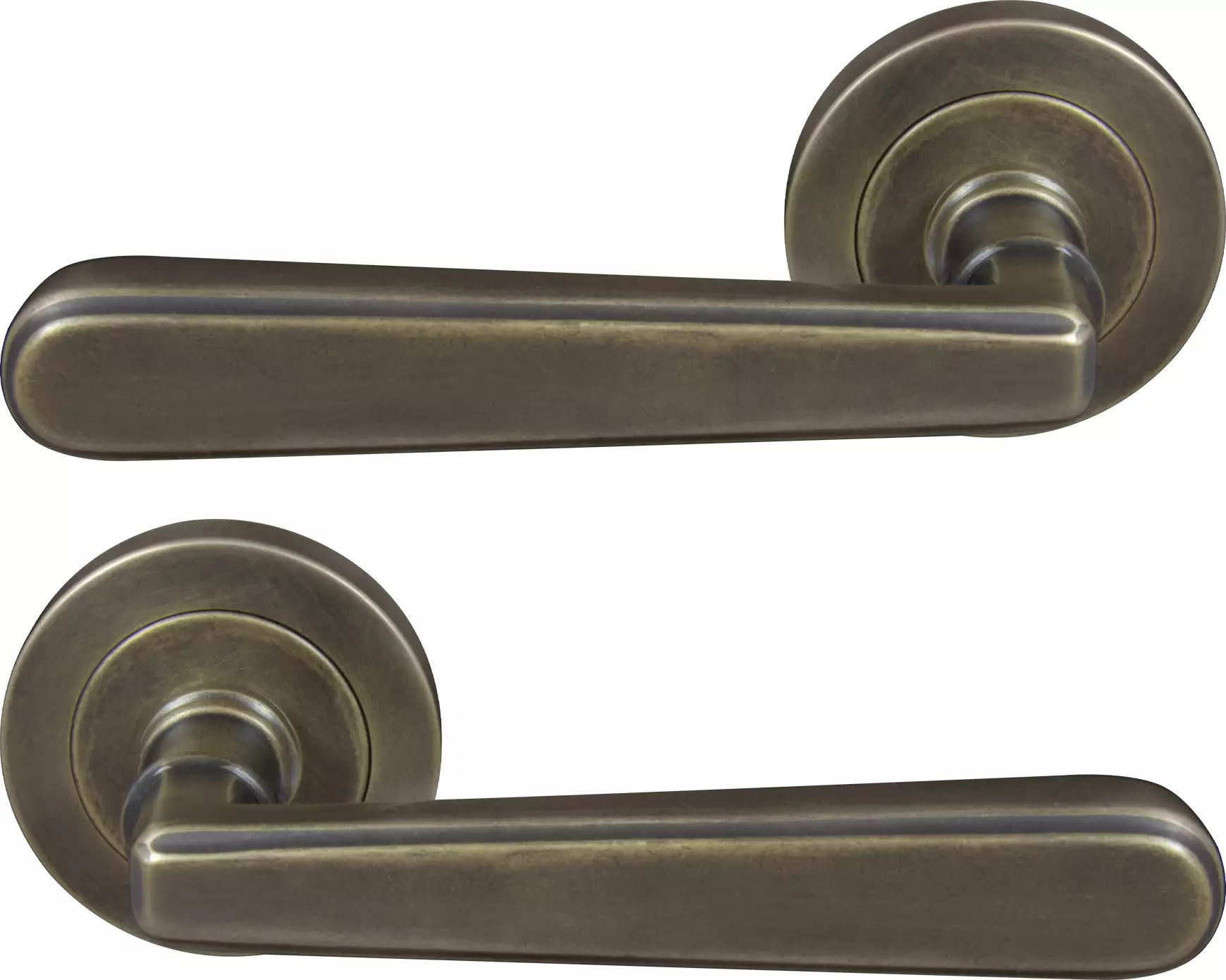 Villa 52mm Round Rose Lever Set - ORB