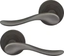 Haven 64mm Large Rose Lever Set - DRB