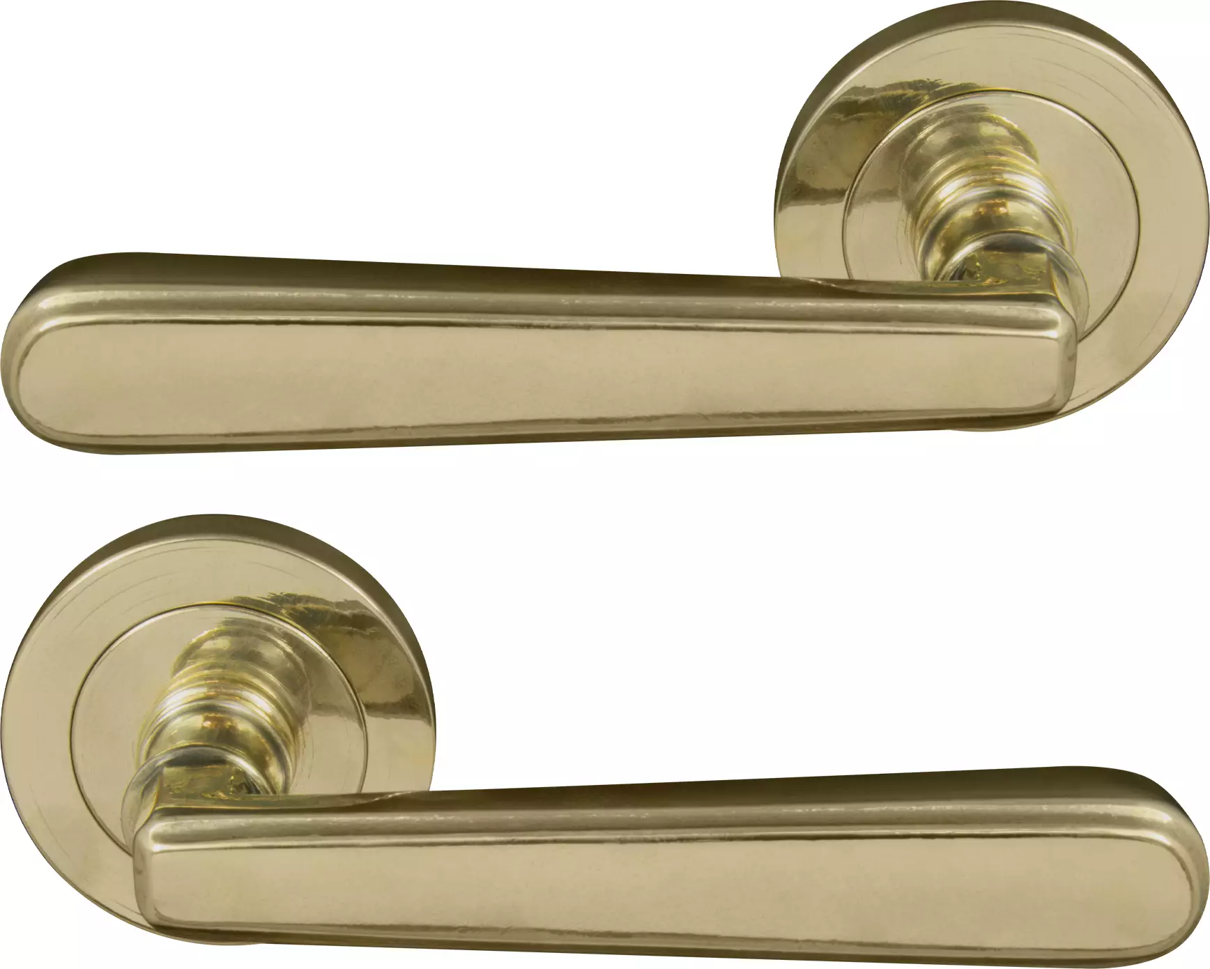 Villa 52mm Round Rose Lever Set - PB