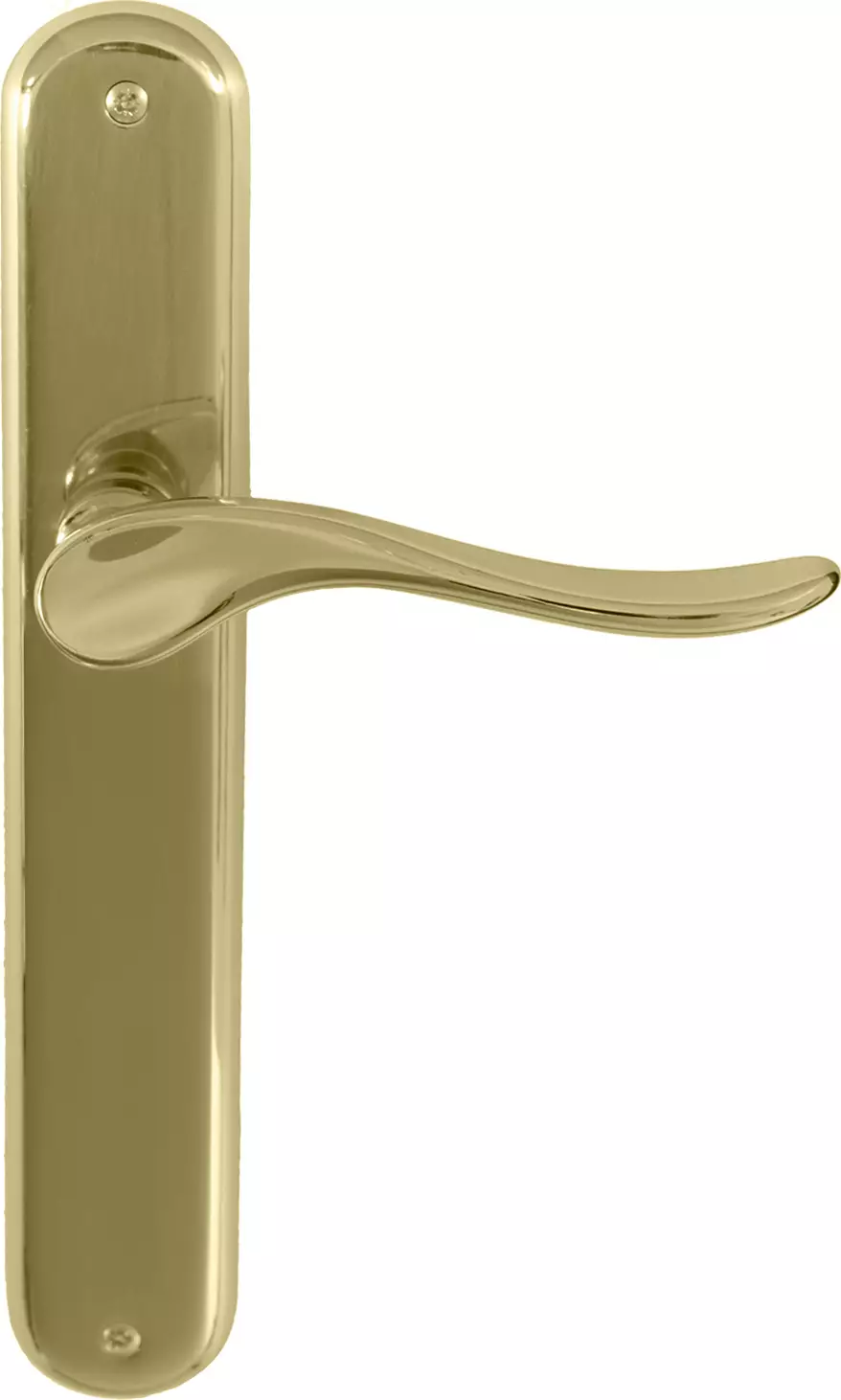 Haven Longplate Oval Dummy Lever - LH - PB