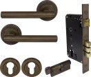 Charleston Round Rose Entrance Set - E85 - AB