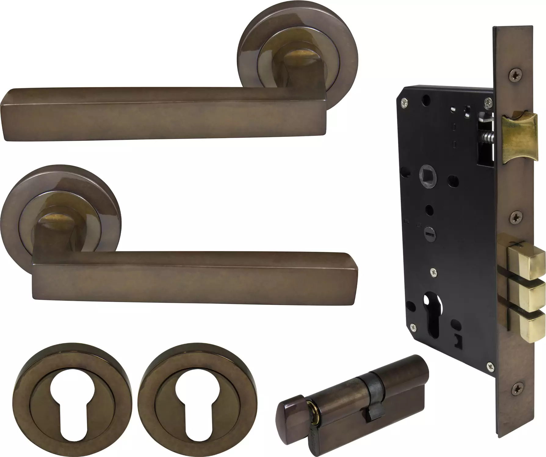 Federal Round Rose Entrance Set - E85 - AB