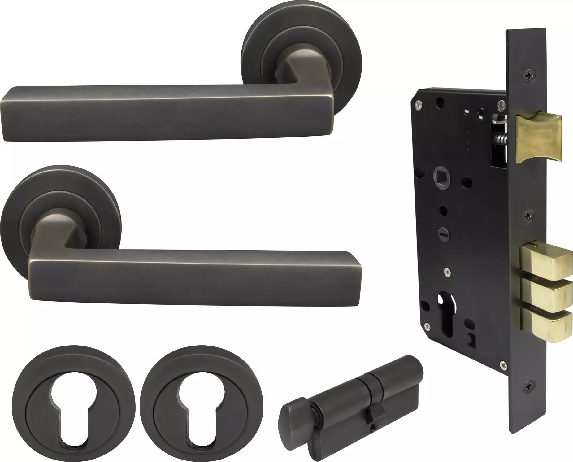 Federal Round Rose Entrance Set - E85 - DRB