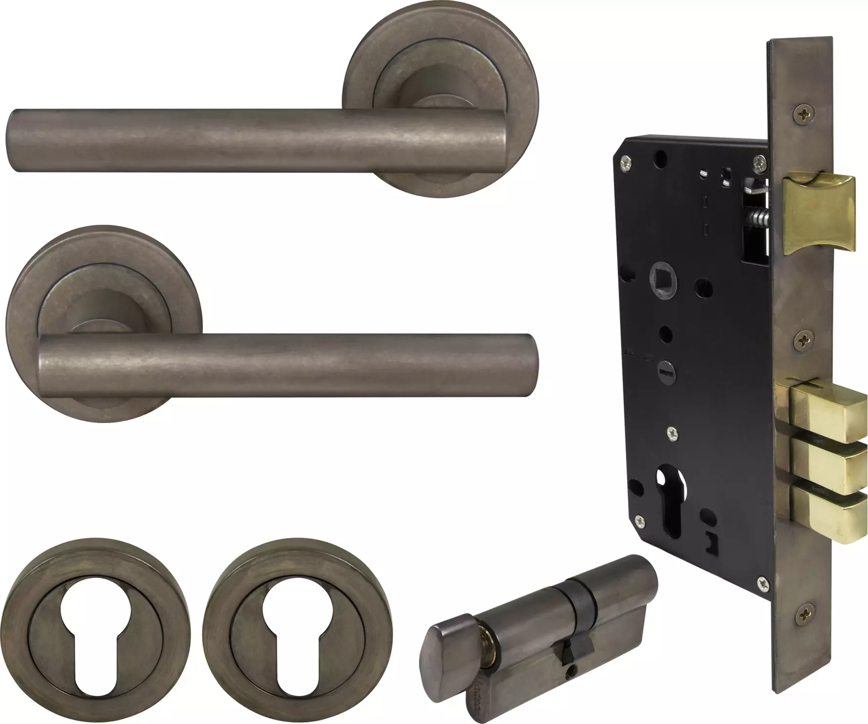 Charleston Round Rose Entrance Set - E85 - NB