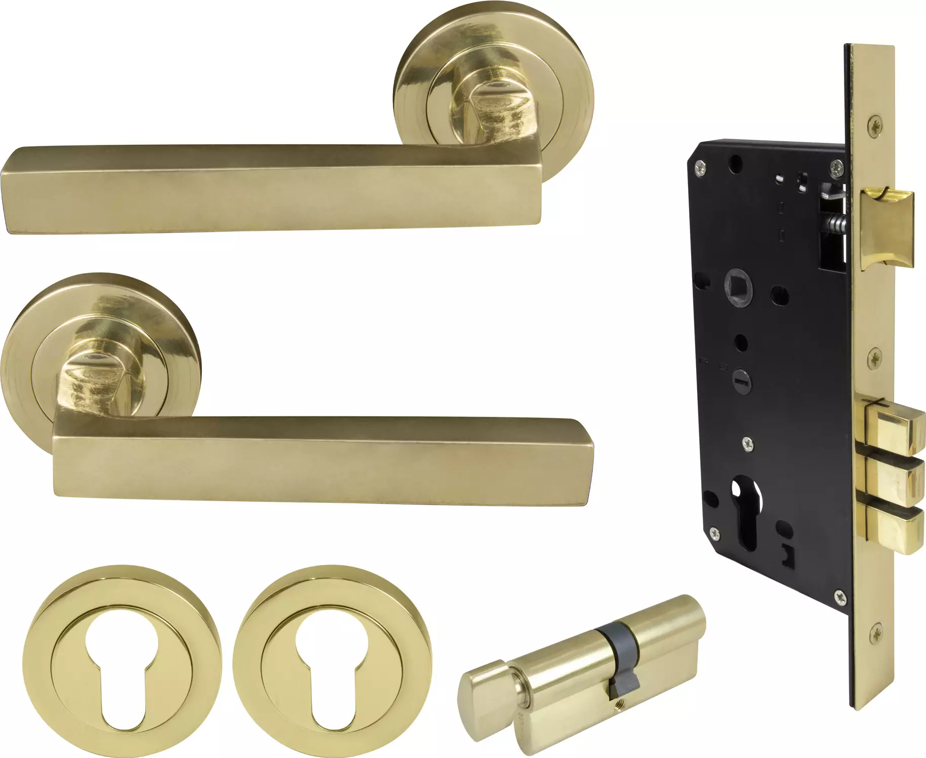 Federal Round Rose Entrance Set - E85 - PB