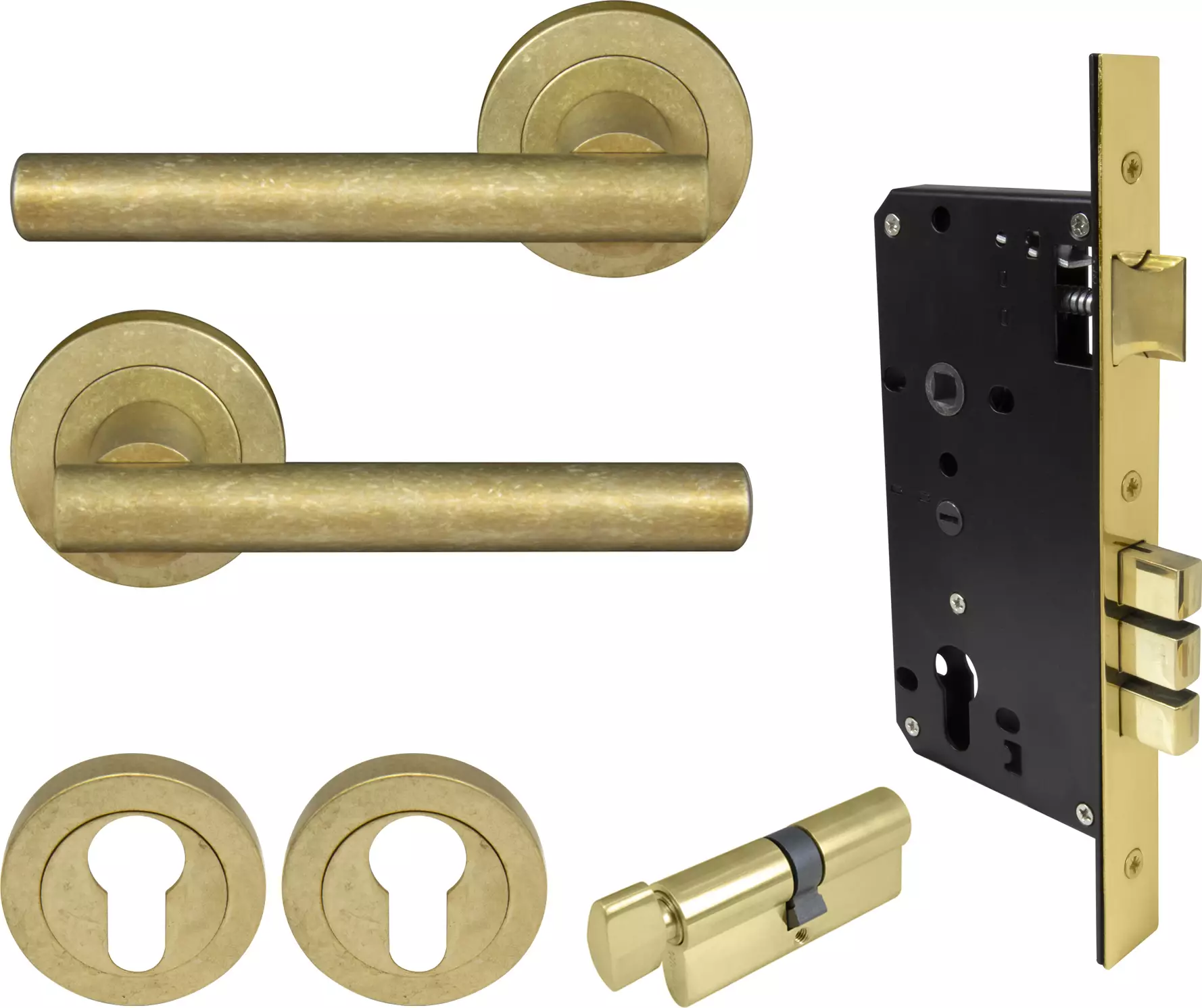 Charleston Round Rose Entrance Set - E85 - RLB