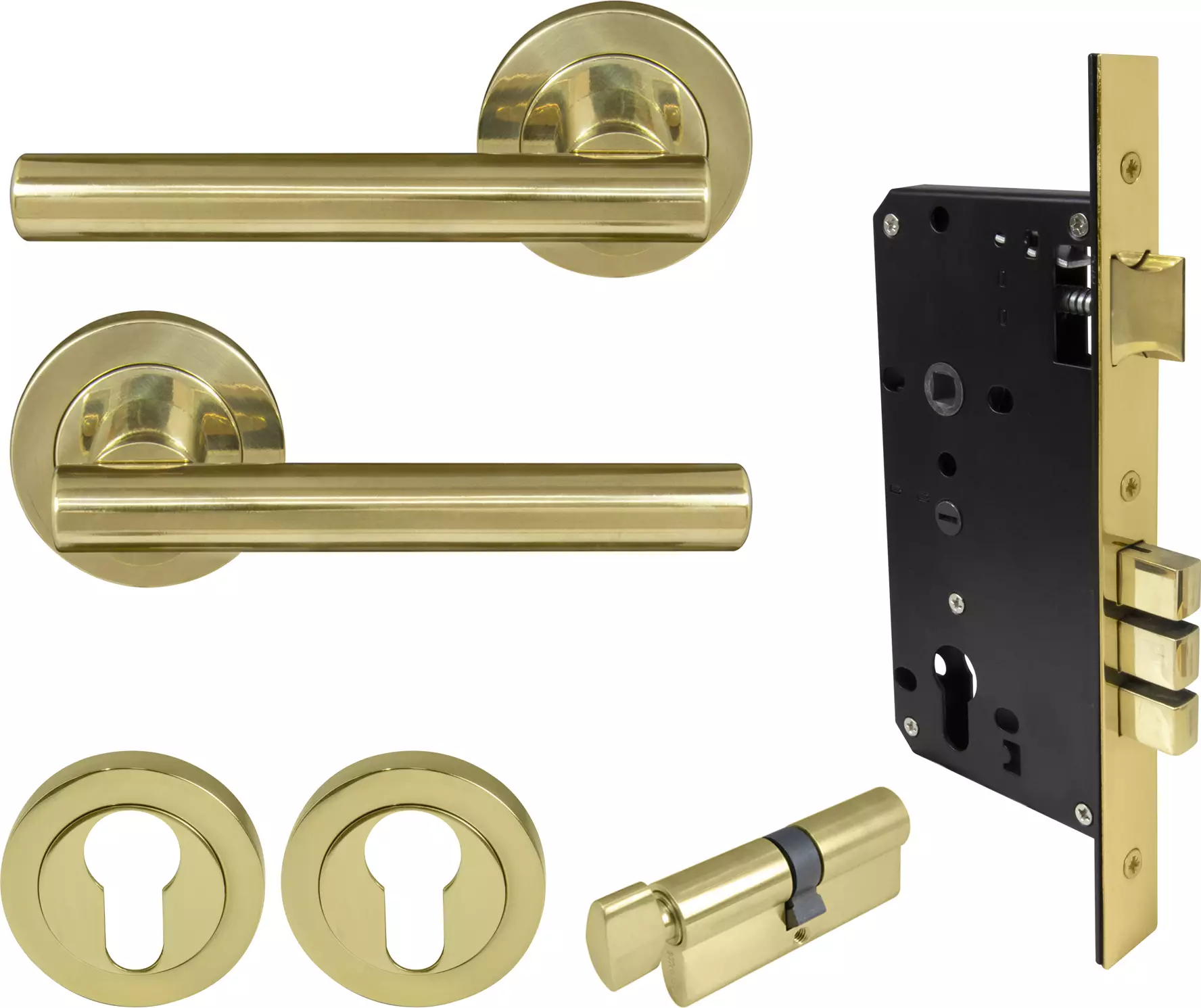 Charleston Round Rose Entrance Set - E85 - UB