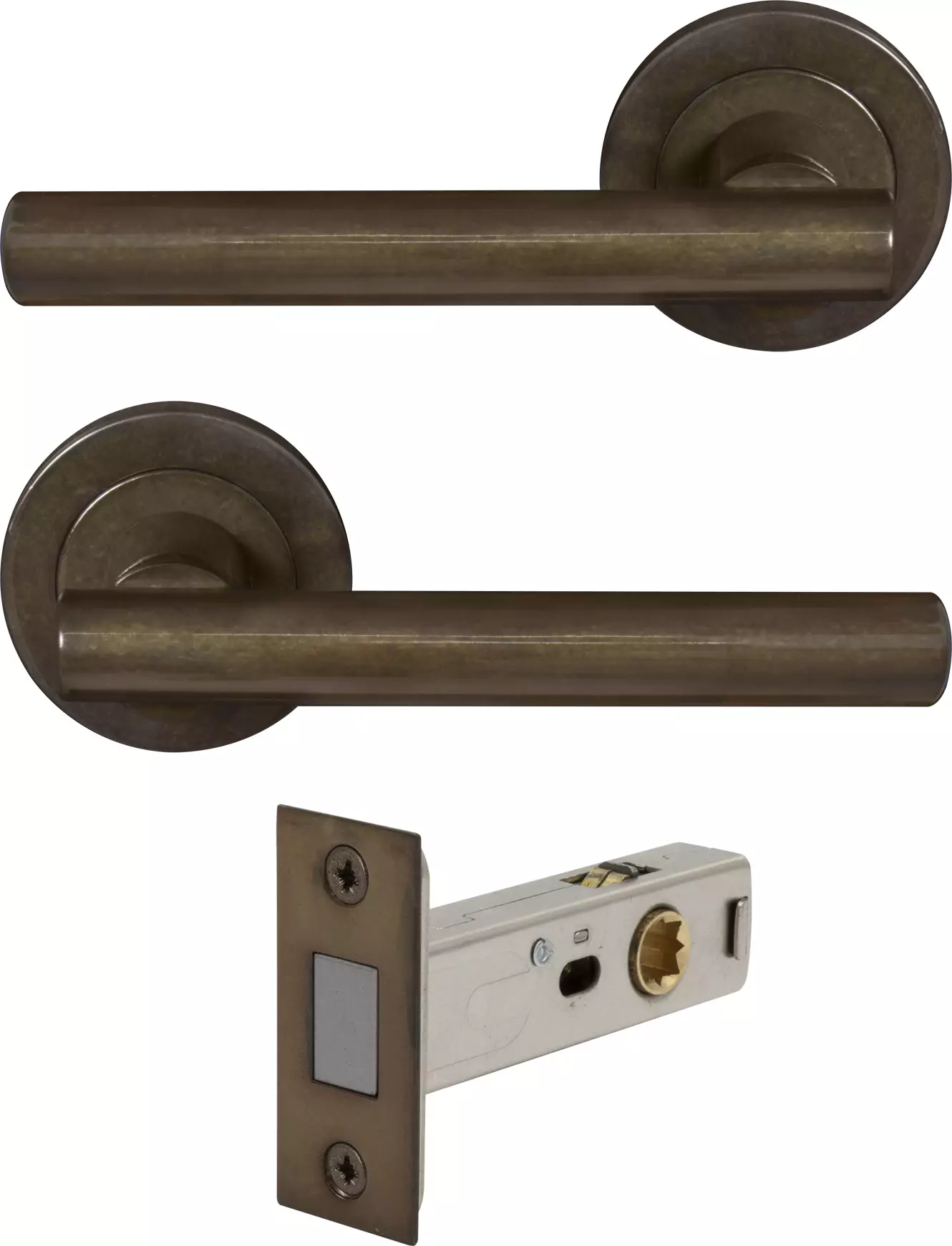 Charleston Round Rose Passage Set - Magn. Latch - AB