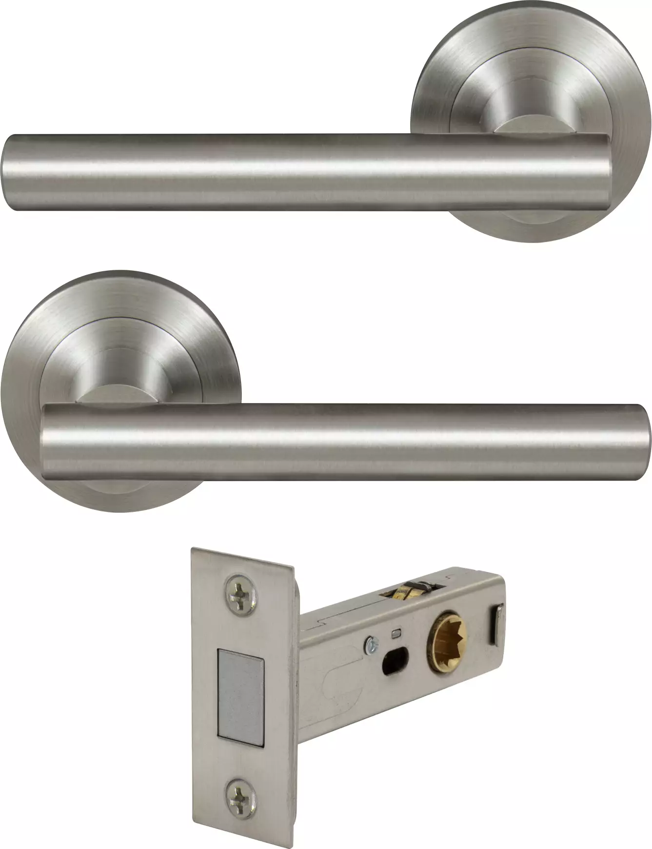 Charleston Round Rose Passage Set - Magn. Latch - BN