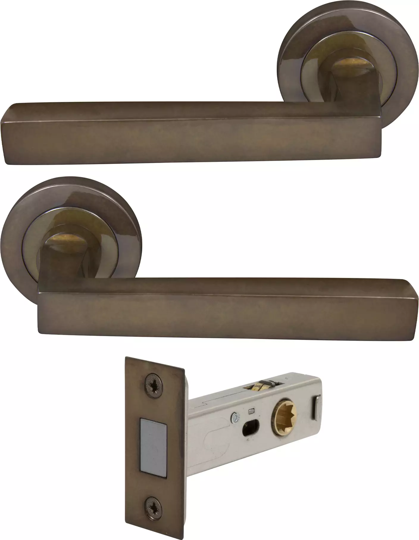 Federal Round Rose Passage Set - Magn. Latch - AB