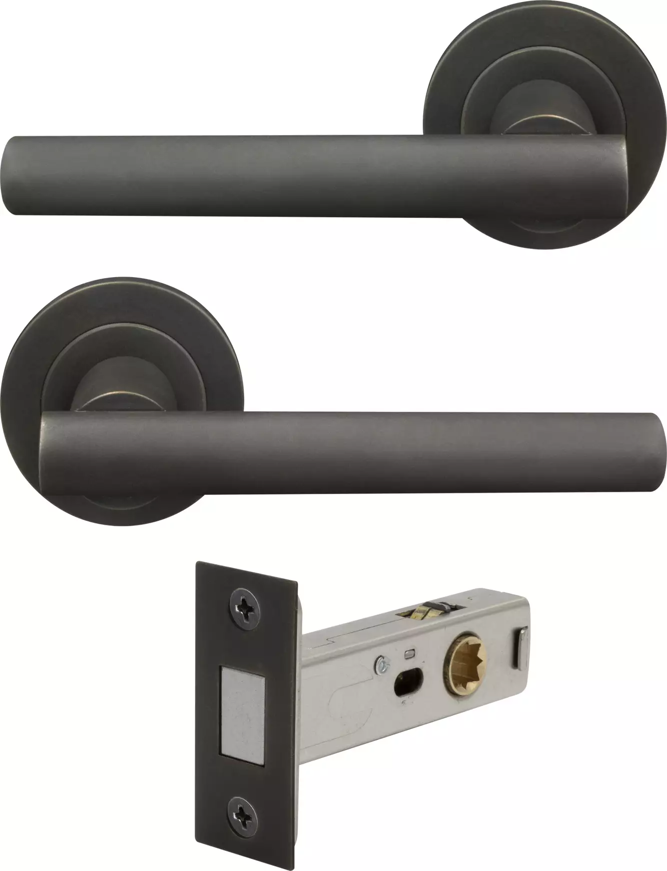 Charleston Round Rose Passage Set - Magn. Latch - DRB