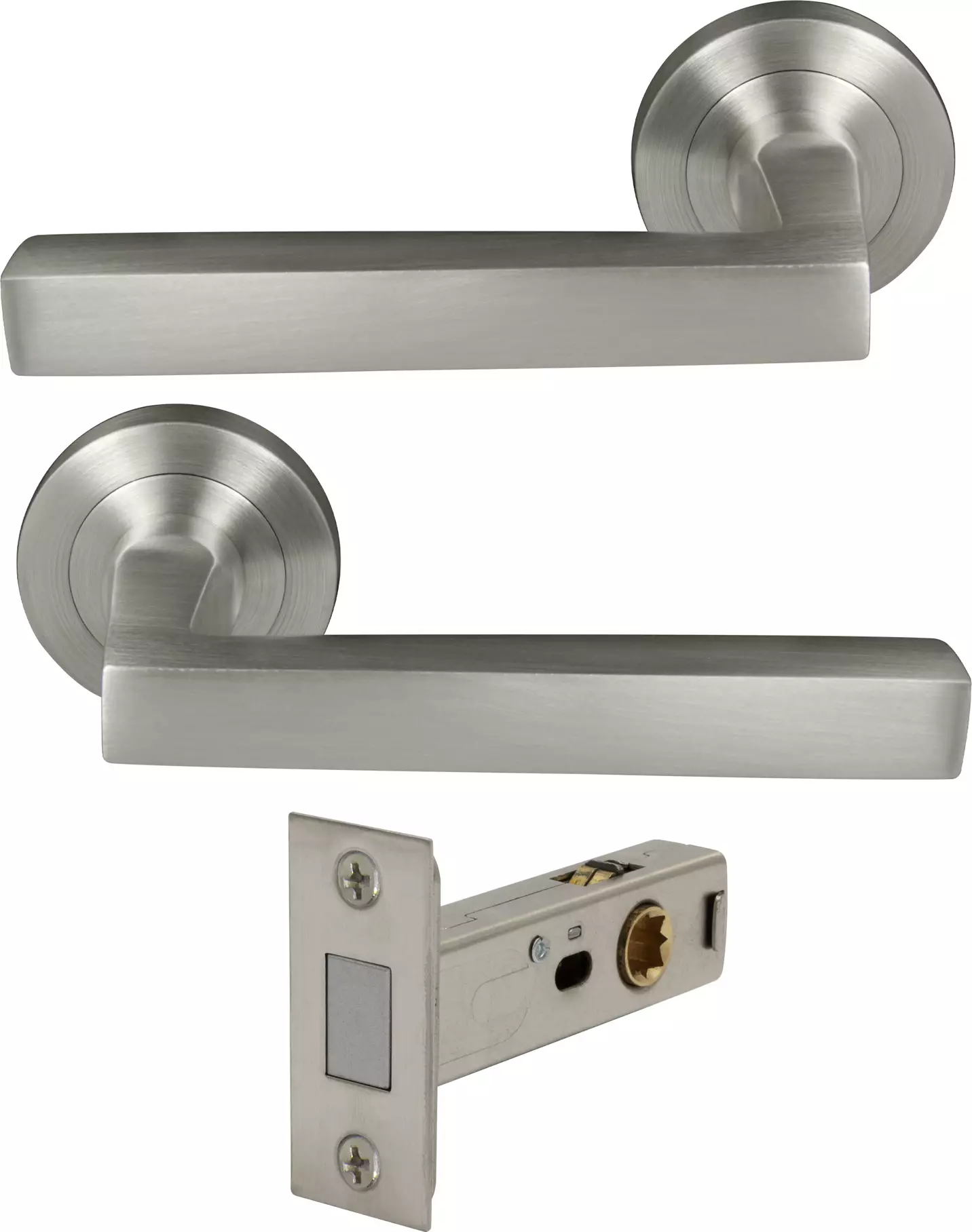 Federal Round Rose Passage Set - Magn. Latch - BN