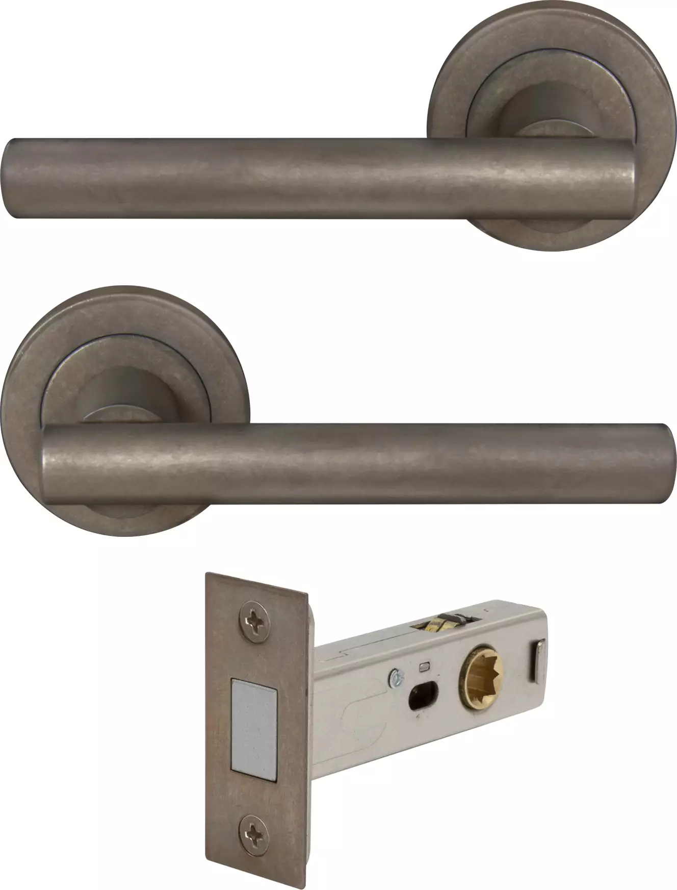 Charleston Round Rose Passage Set - Magn. Latch - NB