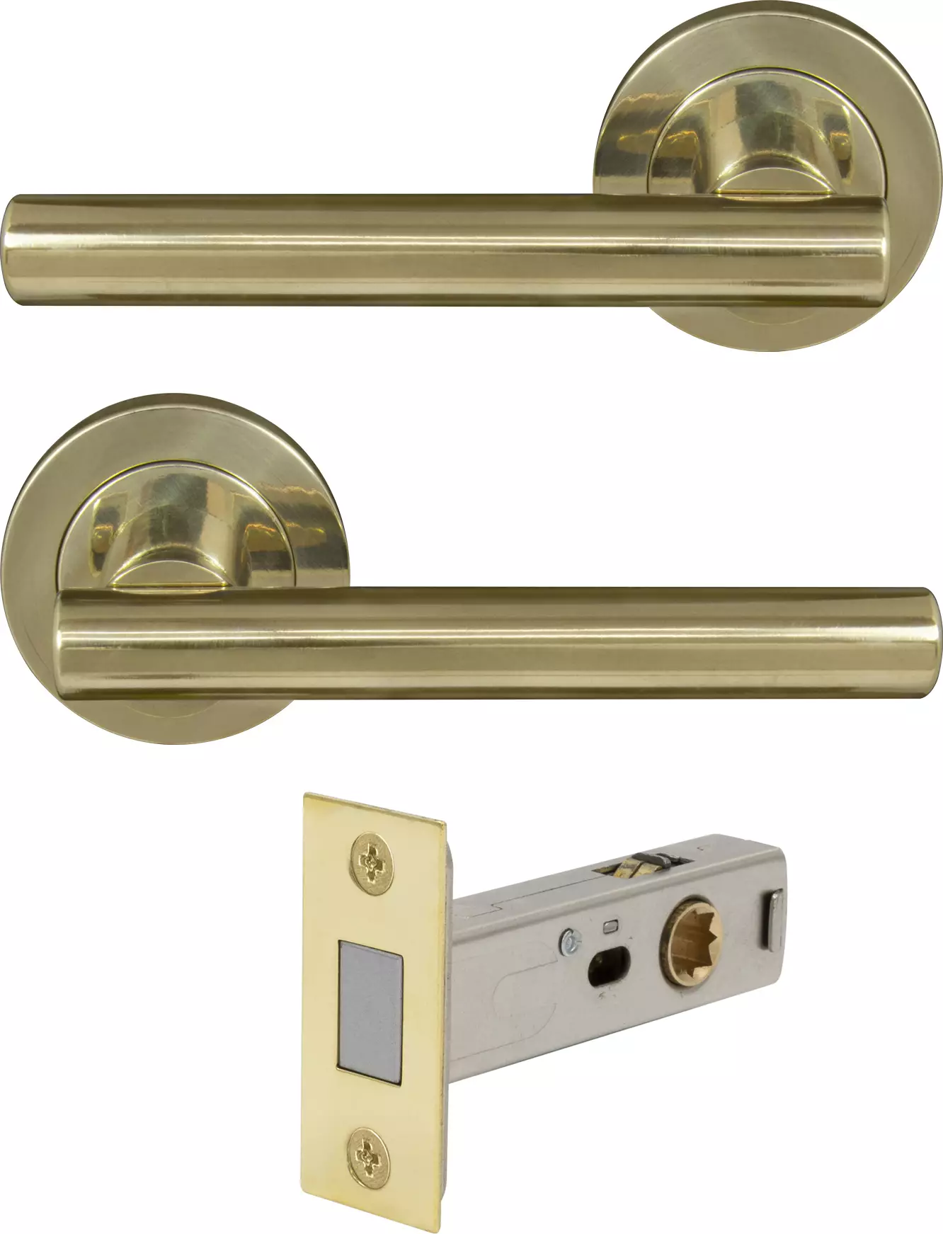 Charleston Round Rose Passage Set - Magn. Latch - PB