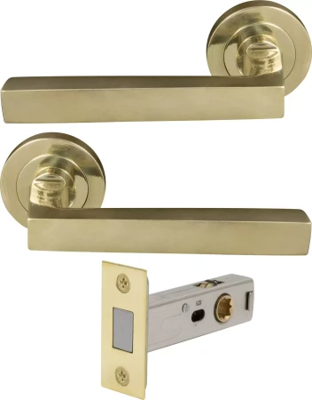 Federal Round Rose Passage Set - Magn. Latch - PB