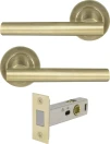 Charleston Round Rose Passage Set - Magn. Latch - USB