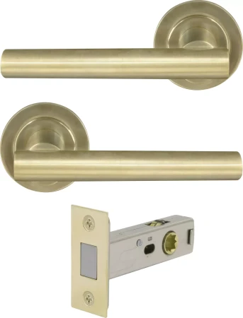 Charleston Round Rose Passage Set - Magn. Latch - USB