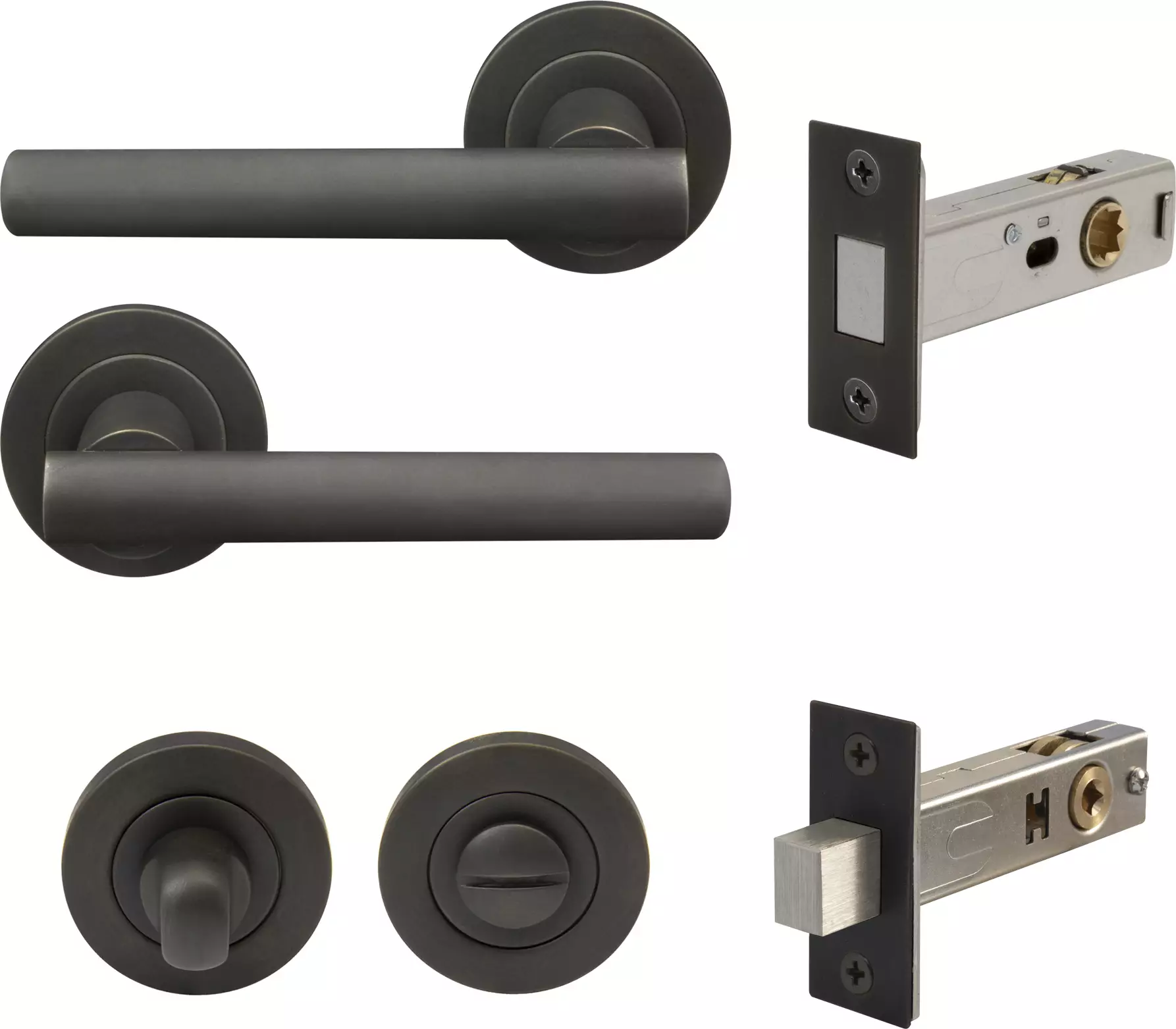 Charleston Round Rose Privacy Set - Magn. Latch - DRB