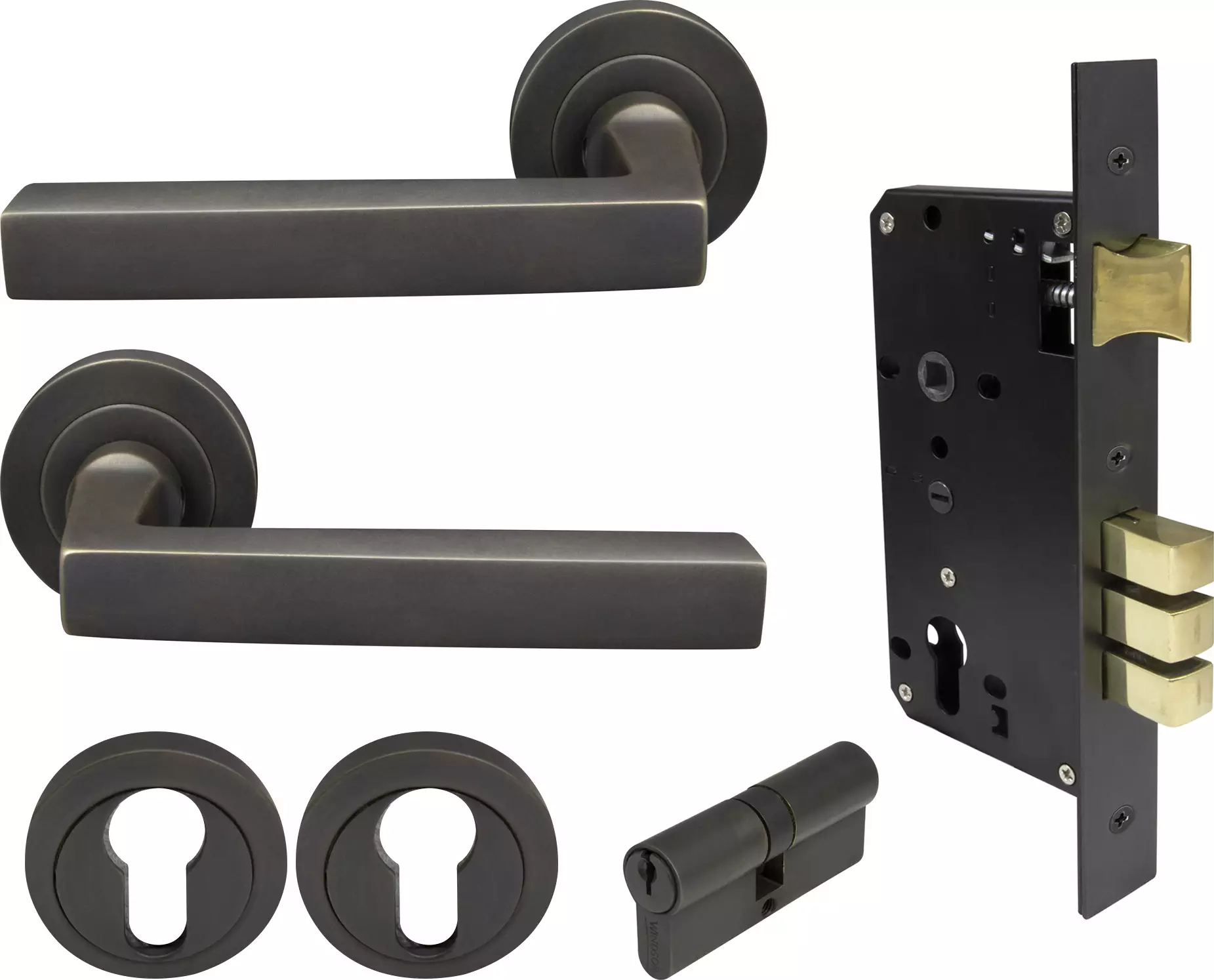 Federal Round Rose Entrance Set - E85 - Key/Key - DRB