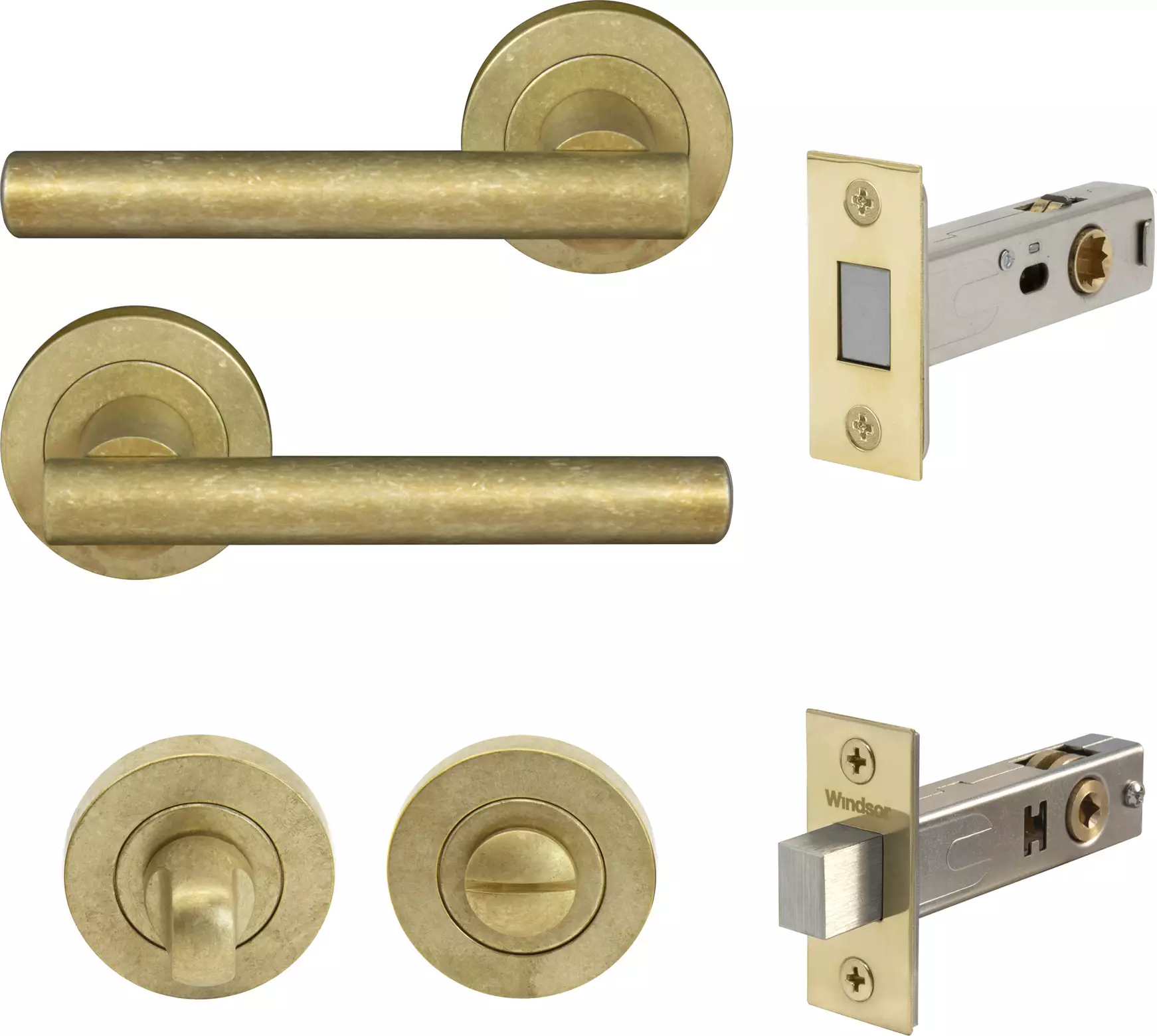 Charleston Round Rose Privacy Set - Magn. Latch - RLB