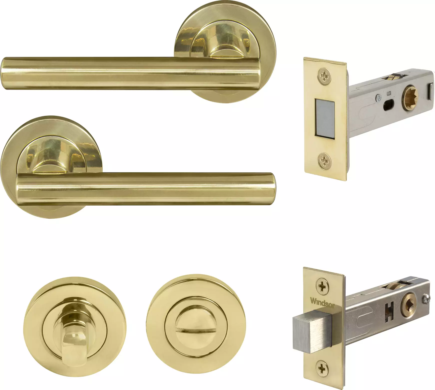 Charleston Round Rose Privacy Set - Magn. Latch - UB