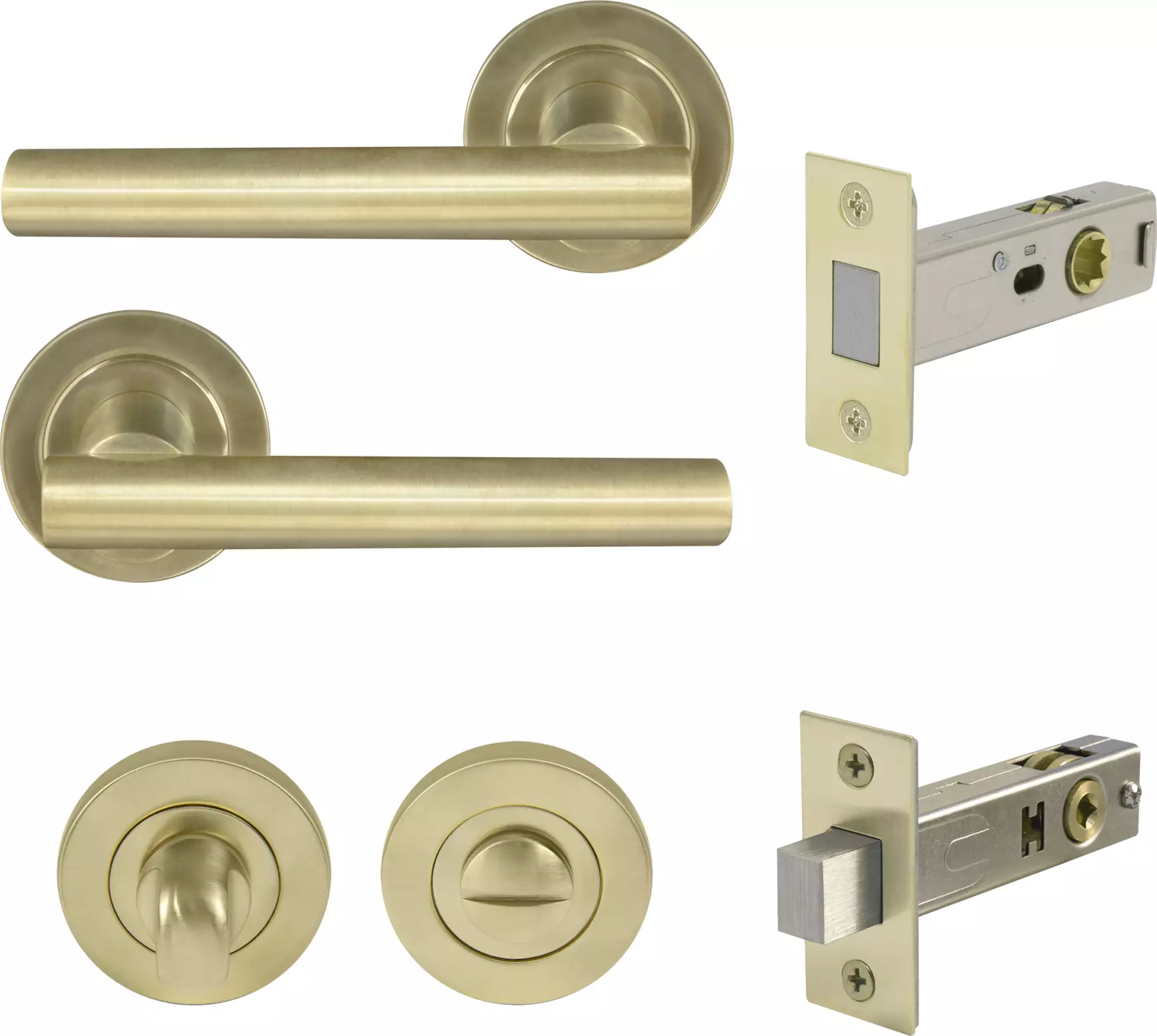 Charleston Round Rose Privacy Set - Magn. Latch - USB