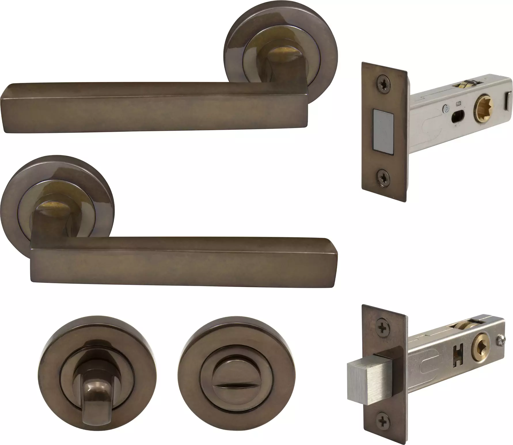 Federal Round Rose Privacy Set - Magn. Latch - AB