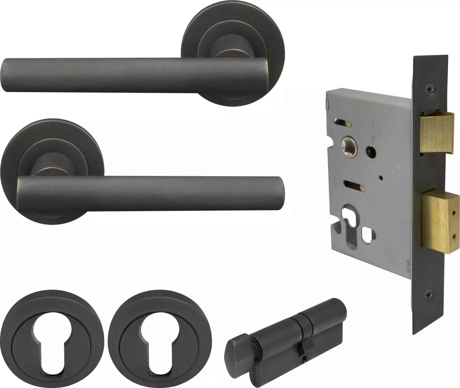 Charleston Round Rose Entrance Set - E48 - DRB