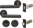 Federal Round Rose Privacy Set - Magn. Latch - DRB