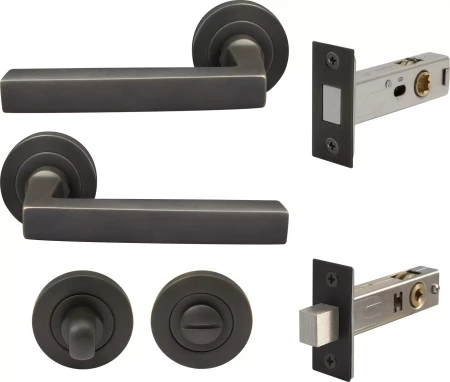 Federal Round Rose Privacy Set - Magn. Latch - DRB