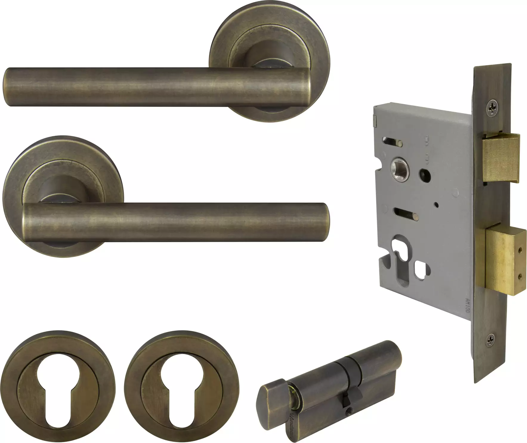 Charleston Round Rose Entrance Set - E48 - ORB