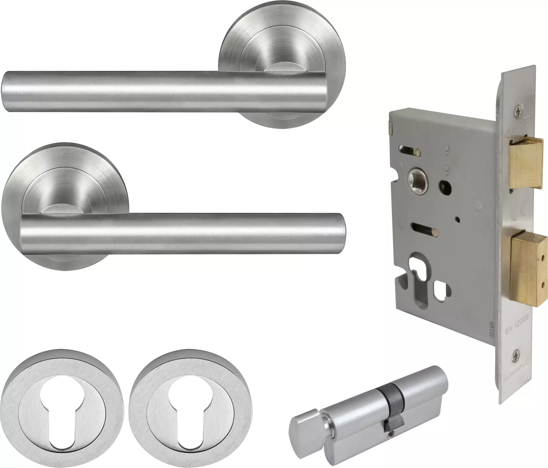 Charleston Round Rose Entrance Set - E48 - PC