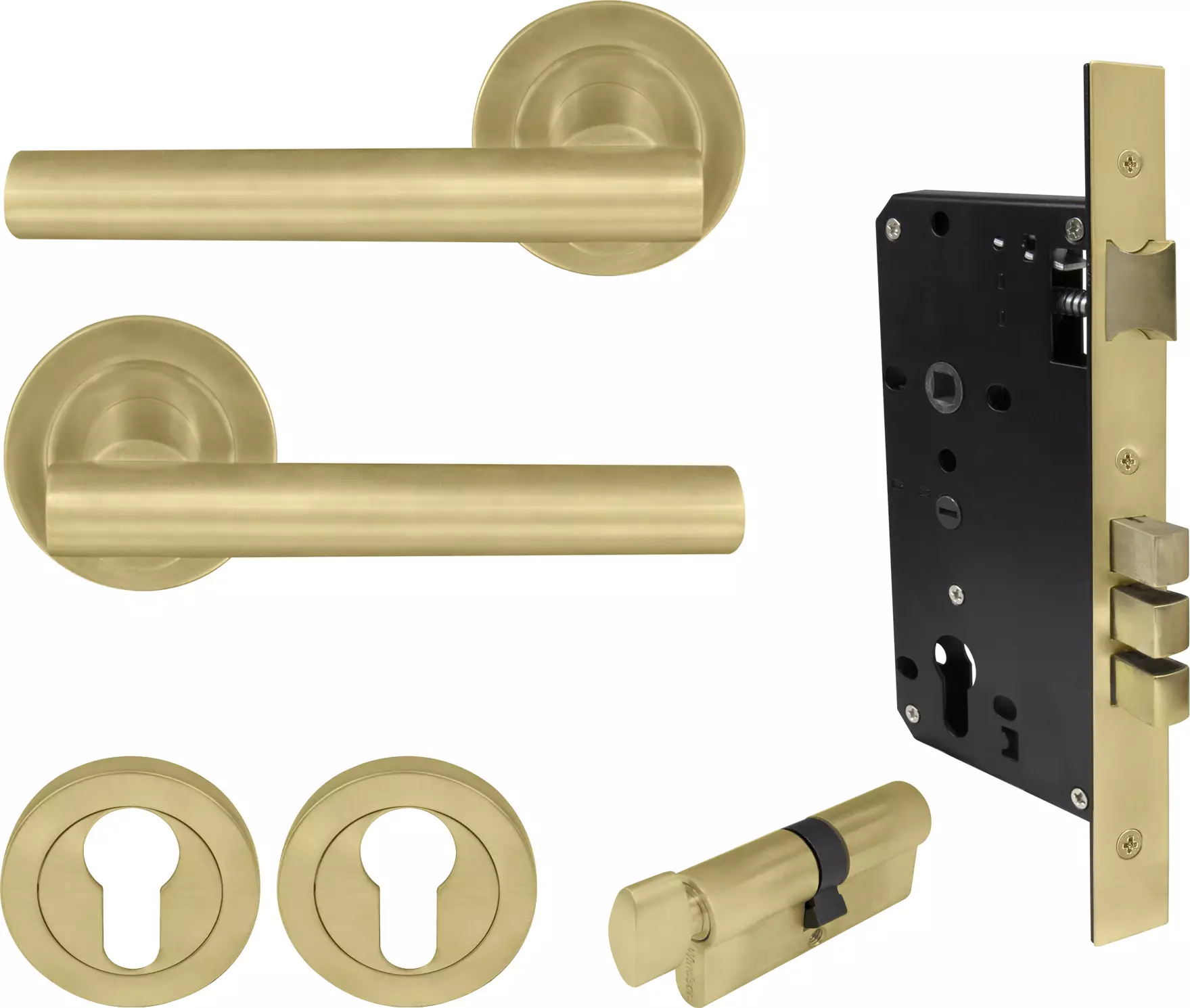 Charleston Round Rose Entrance Set - E85 - MSB