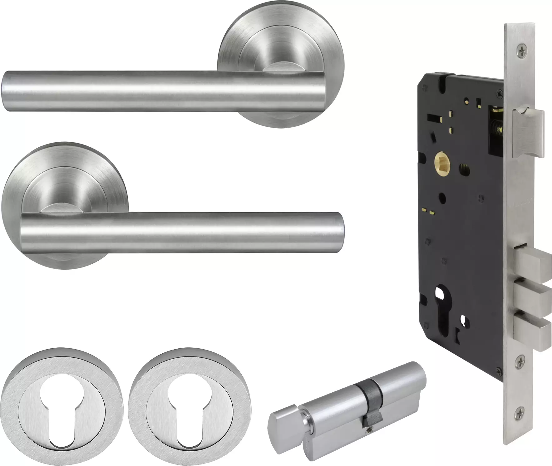 Charleston Round Rose Entrance Set - E85 - PC