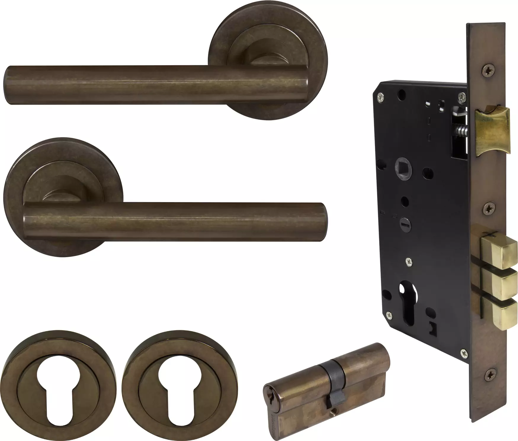 Charleston Round Rose Entrance Set - E85 - Key/Key - AB