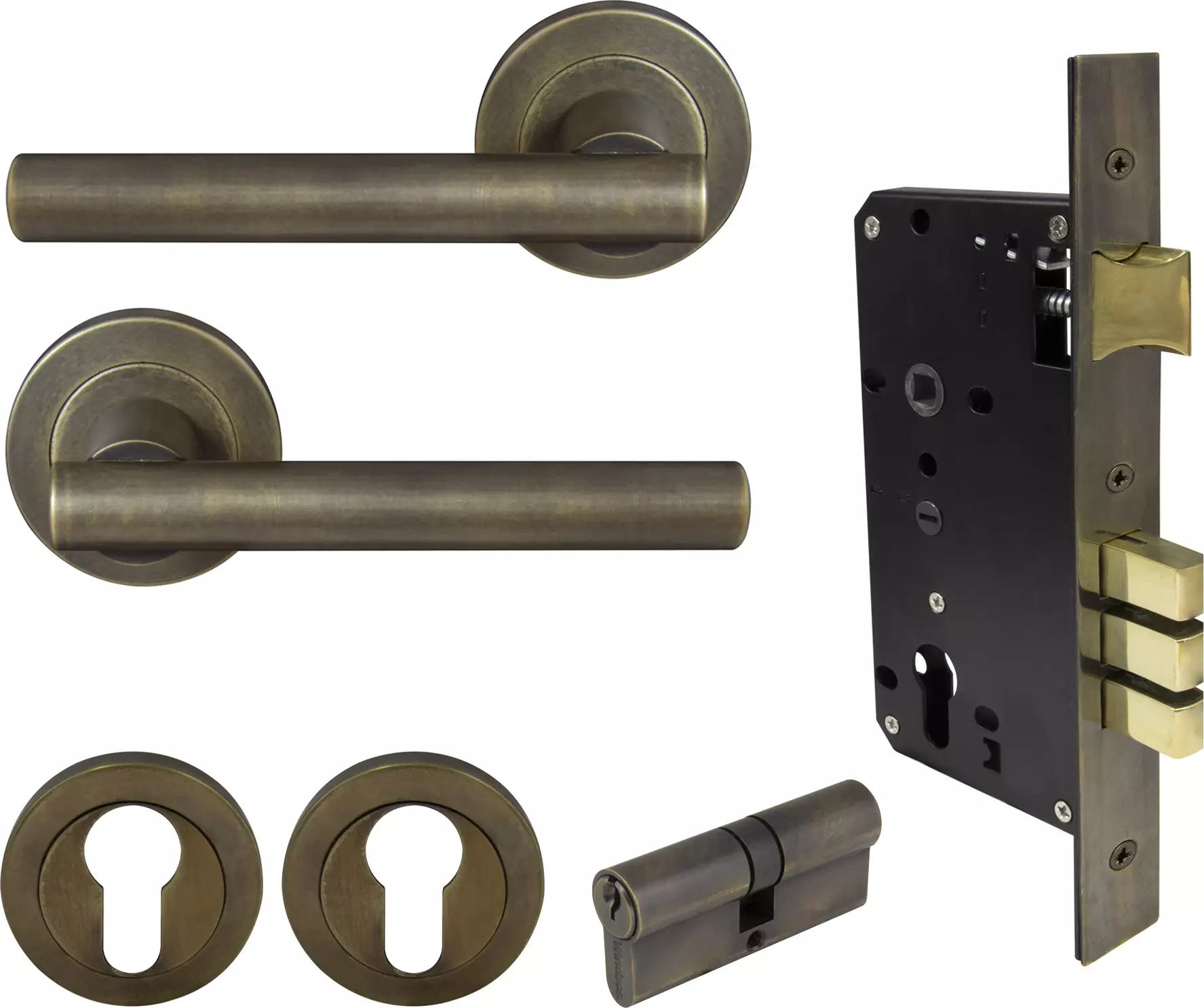 Charleston Round Rose Entrance Set - E85 - Key/Key - ORB