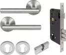Charleston Round Rose Entrance Set - E85 - Key/Key - PC