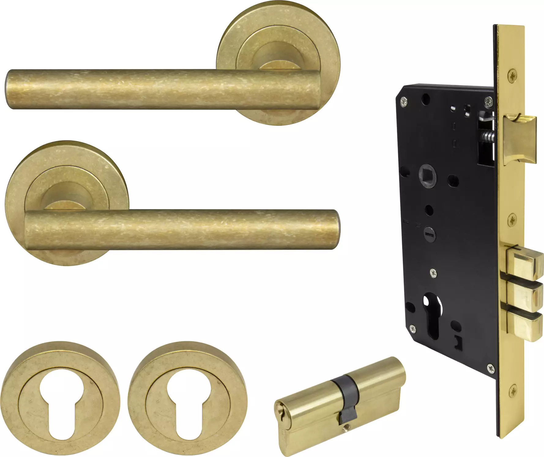 Charleston Round Rose Entrance Set - E85 - Key/Key - RLB