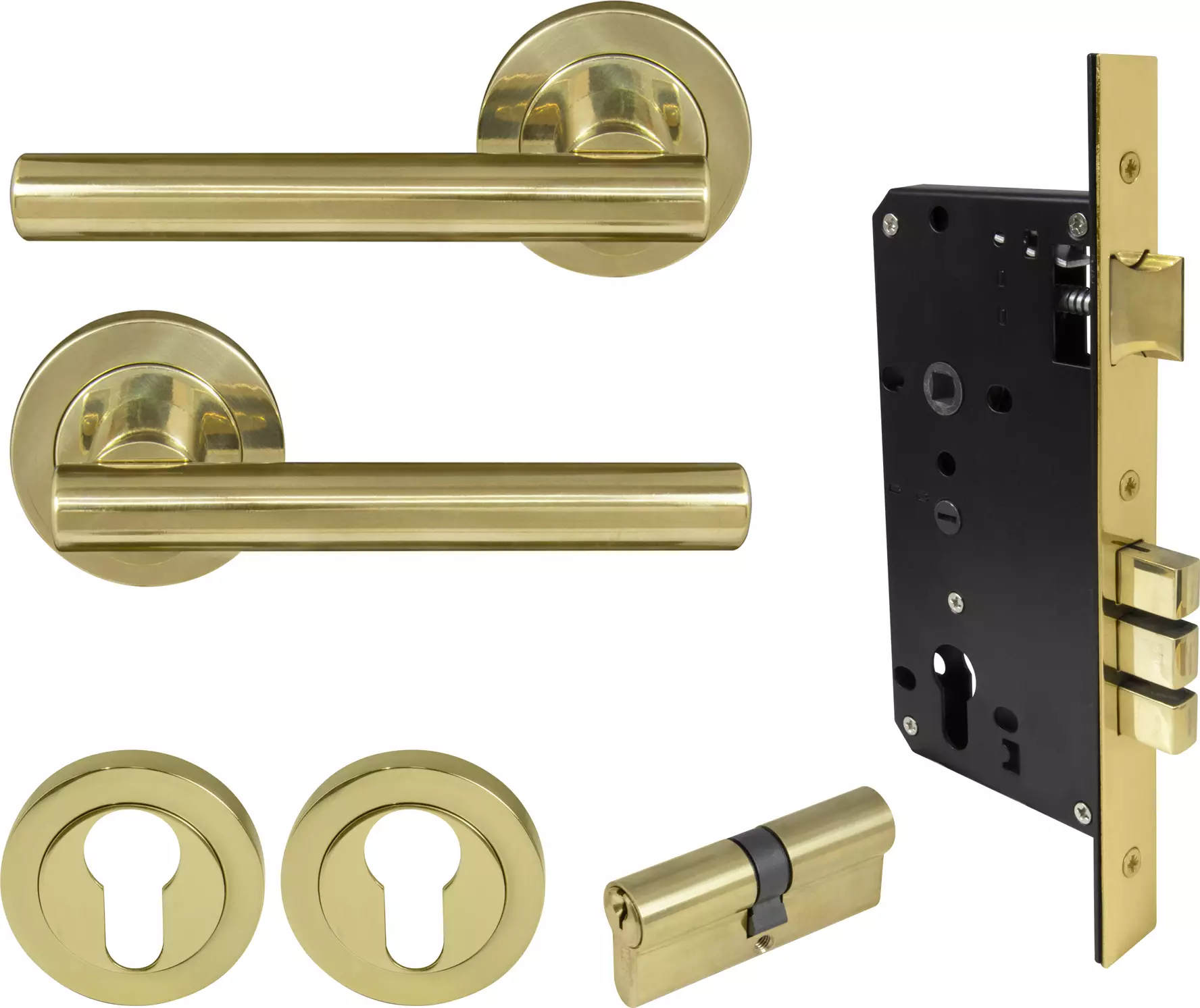 Charleston Round Rose Entrance Set - E85 - Key/Key - UB