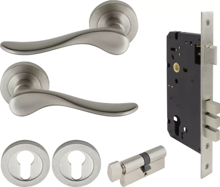 Haven Round Rose Entrance Set - E85 - BN
