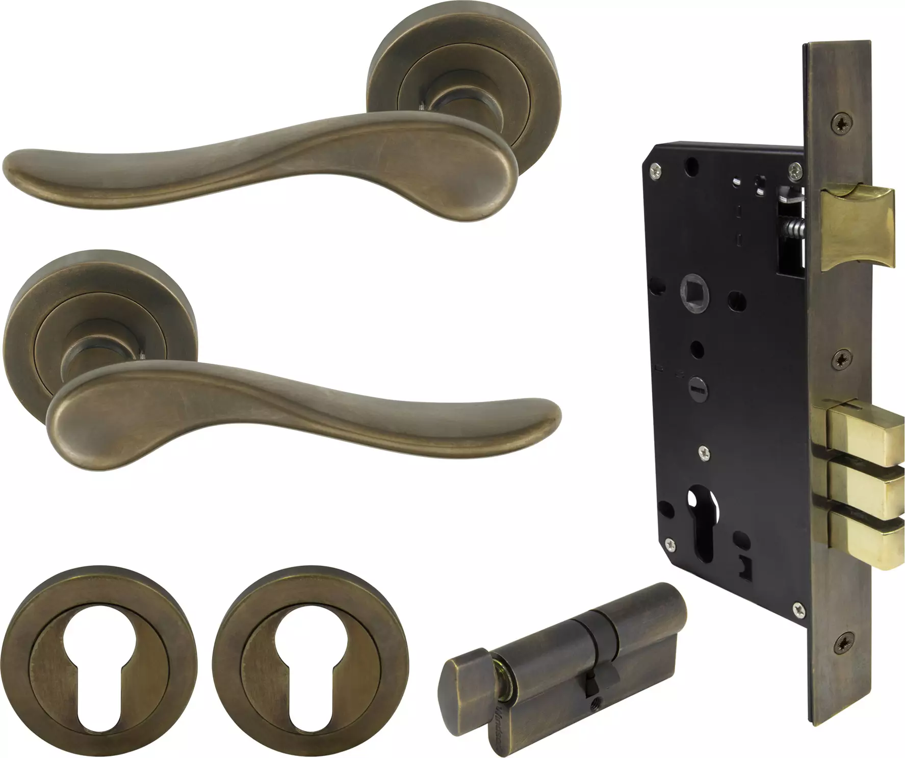 Haven Round Rose Entrance Set - E85 - ORB