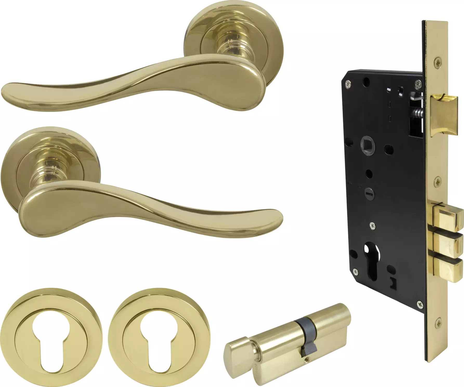 Haven Round Rose Entrance Set - E85 - PB