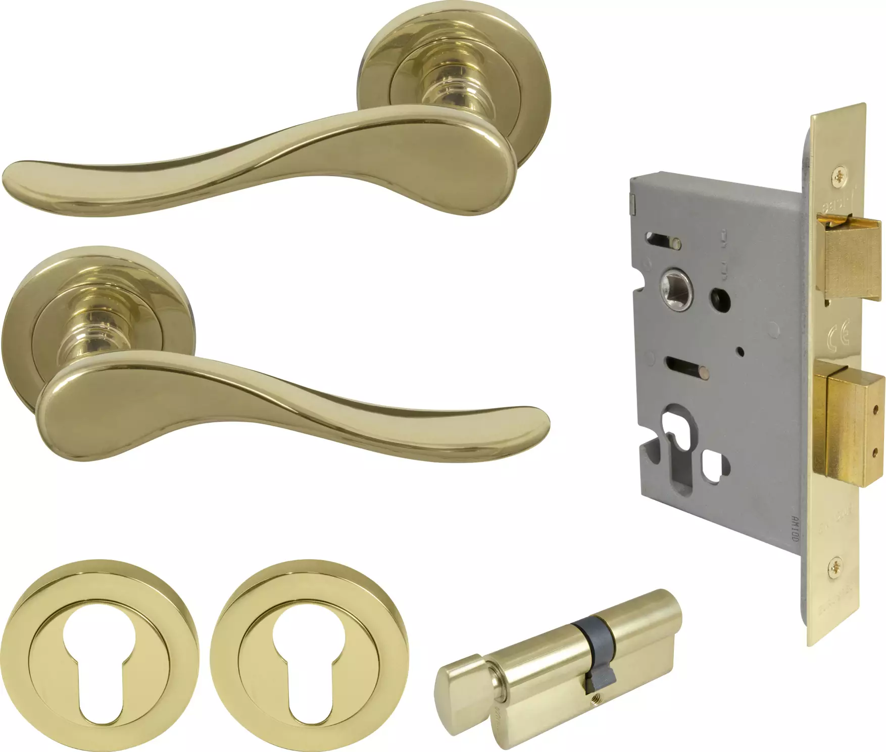 Haven Round Rose Entrance Set - E48 - PB