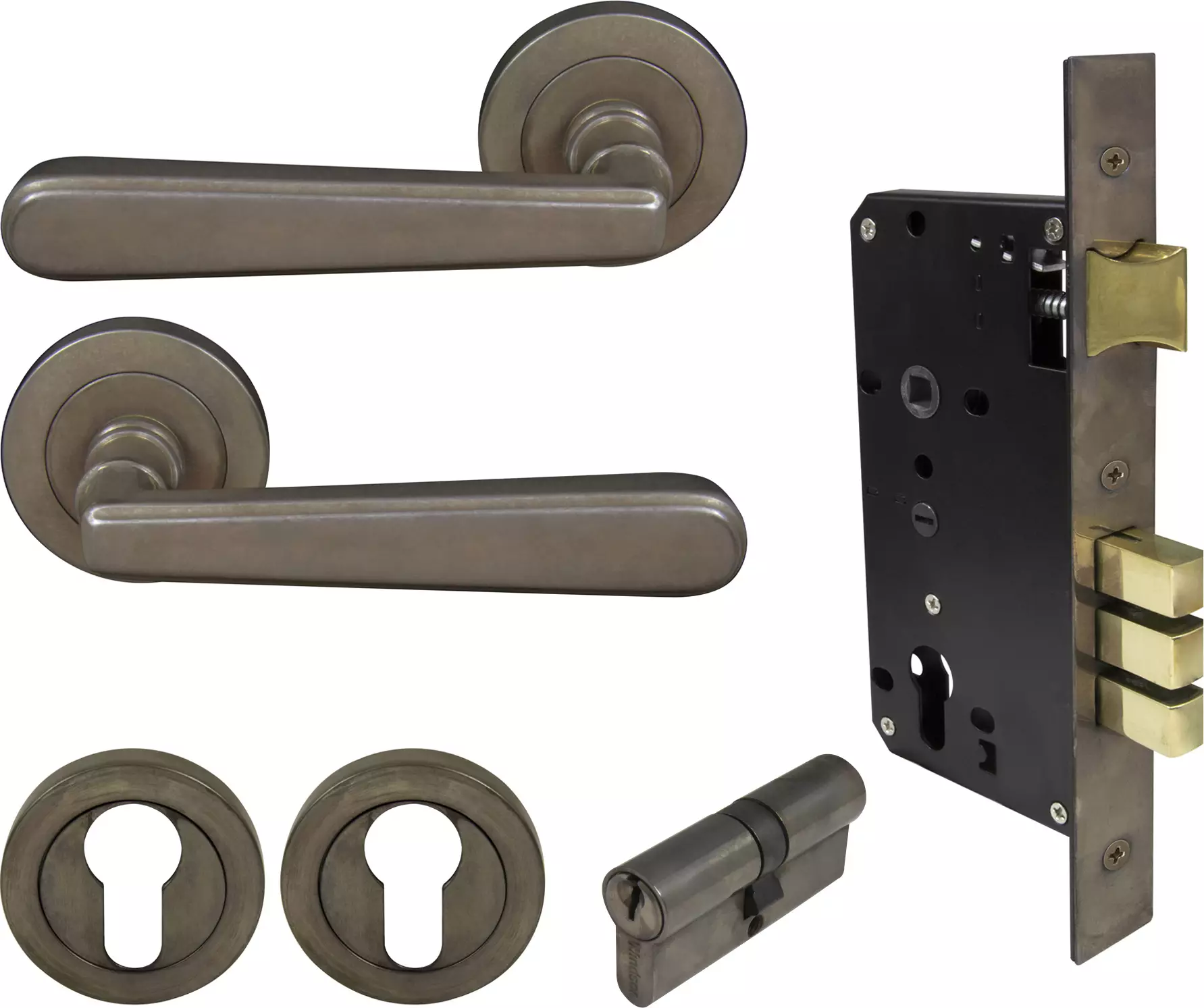 Villa Round Rose Entrance Set - E85 - Key/Key - NB